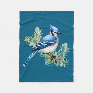 A Cute Blue Jay  Fleece Blanket