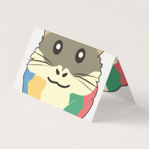 A Cute Cartoon Animal with a Multicolored Scarf