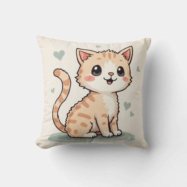 a cute cat cushion (Front)