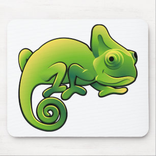 A cute chameleon lizard mouse pad