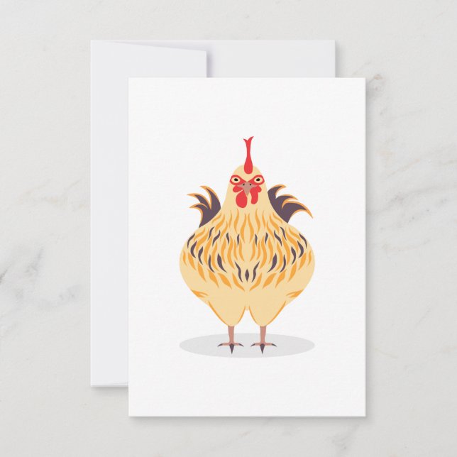 A Cute Chicken Thank You Card (Front)