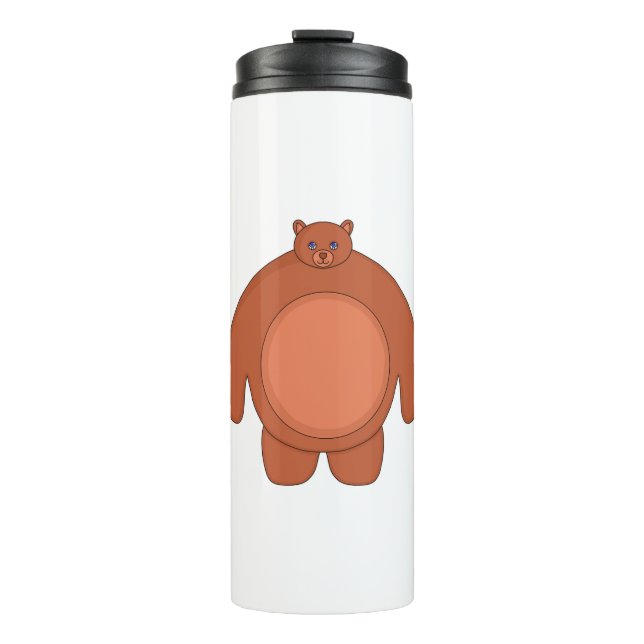 A Cute Chubby Bear Thermal Tumbler (Front)