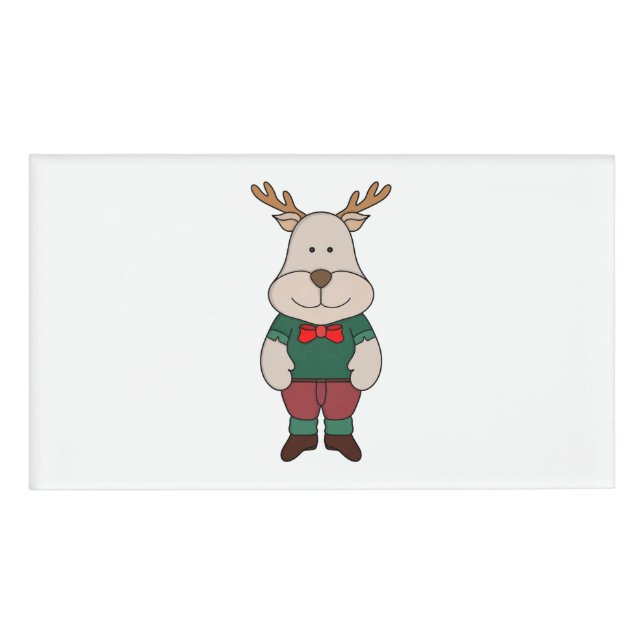 A cute deer name tag (Front)