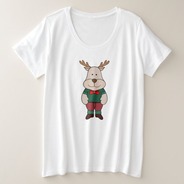 A cute deer plus size T-Shirt (Design Front)