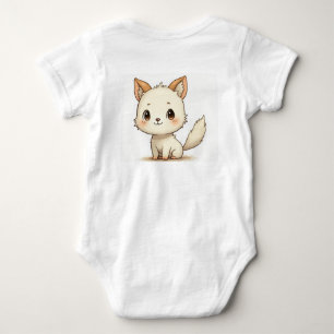 a cute dog and baby clothes bodysuit