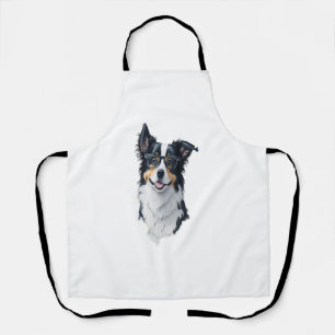 A cute dog Border Collie Apron