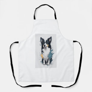 A cute dog Border Collie  Apron