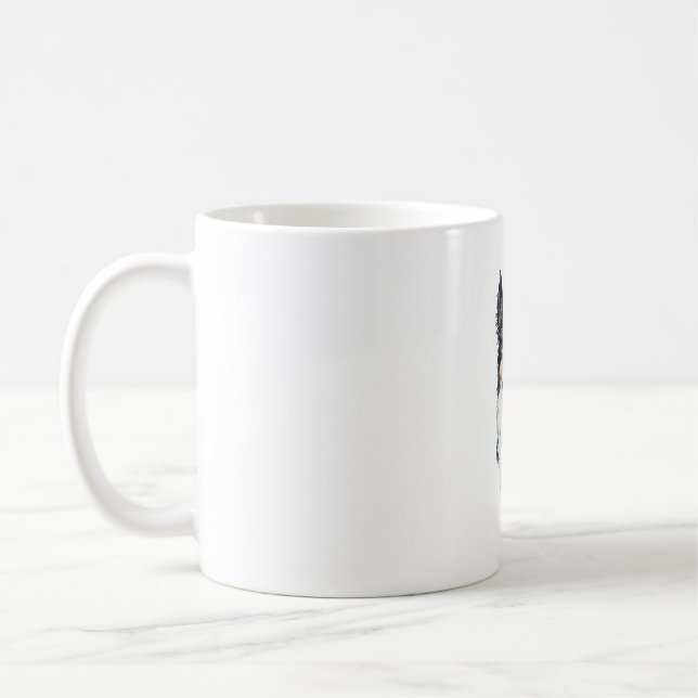 A cute dog Border Collie Coffee Mug (Left)