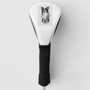 A cute dog Border Collie Golf Head Cover