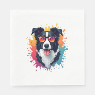 A cute dog Border Collie [RB#10009]  Napkin