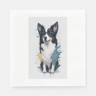 A cute dog Border Collie [RB#10011]  Napkin
