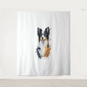A cute dog Border Collie Tapestry