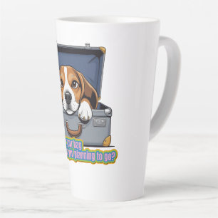 A cute dog hiding inside a bag -Love doggo- Latte Mug