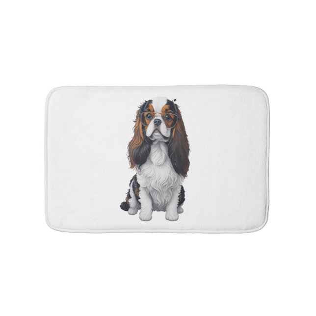 A cute dog King Charles Spaniel Bath Mat (Front)