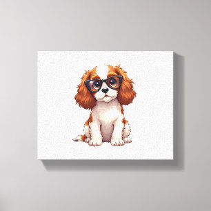 A cute dog King Charles Spaniel  Canvas Print