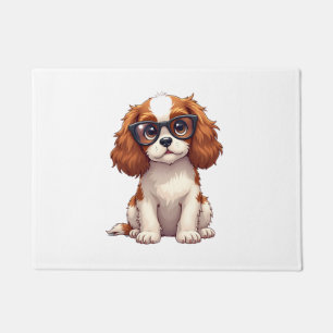 A cute dog King Charles Spaniel  Doormat
