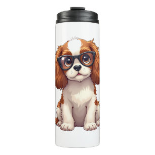A cute dog King Charles Spaniel  Thermal Tumbler