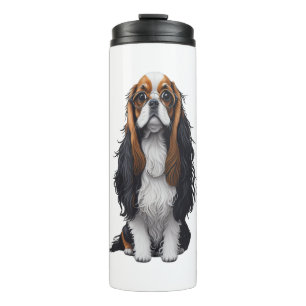 A cute dog King Charles Spaniel Thermal Tumbler