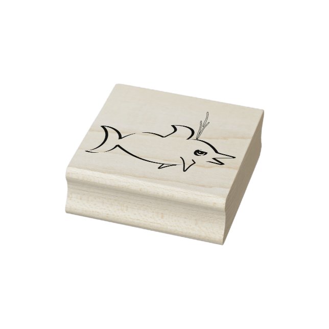 A cute dolphin rubber stamp (Stamp)