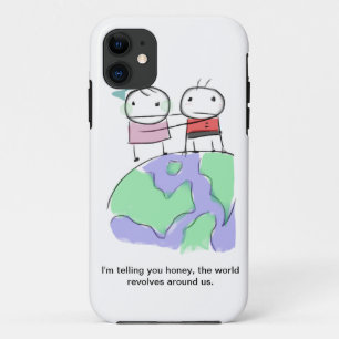 A cute earth-loving doodle by Monsterize Case-Mate iPhone Case