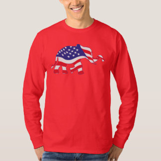 a cute Elephant made in the American Flag T-Shirt