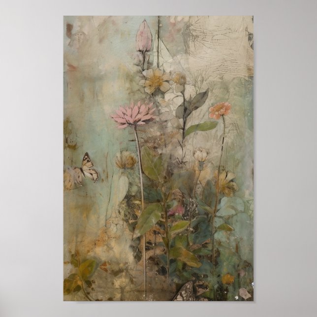 A Cute Flower Collage Poster (Front)