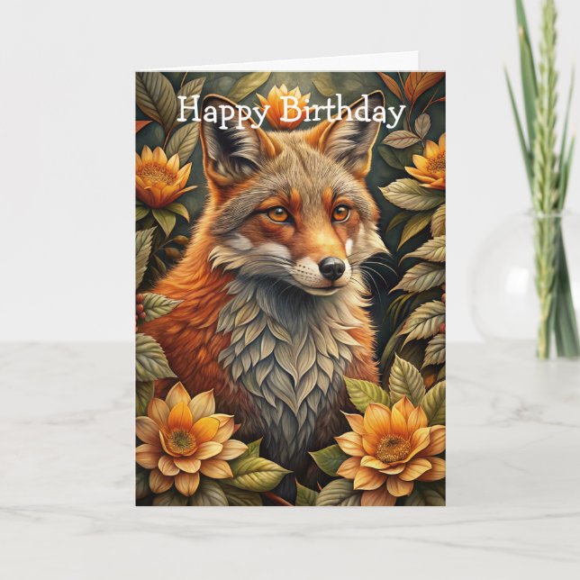 A Cute Forest Red Fox Card (Front)