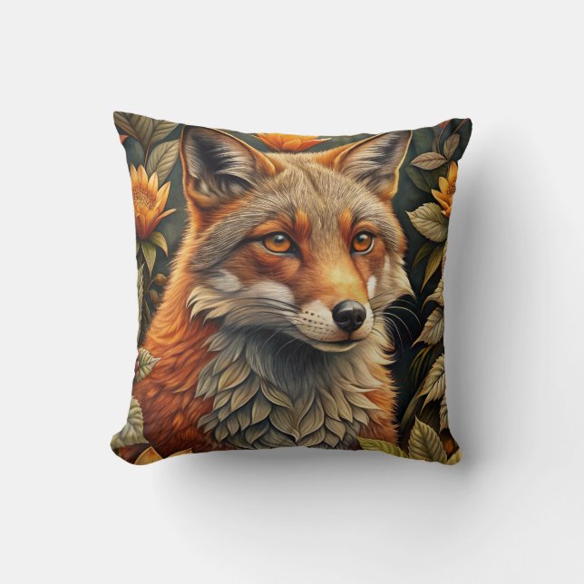 A Cute Forest Red Fox Cushion (Front)