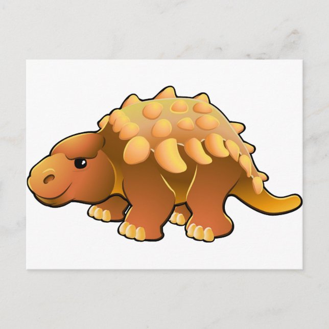 A cute friendly dinosaur postcard (Front)