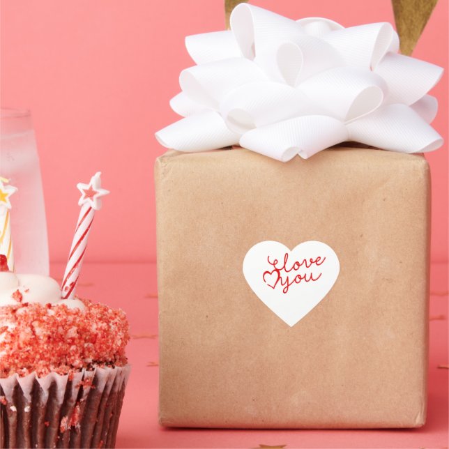 A Cute Fun Way  To Tell Someone I  Love You Heart Sticker (Party)