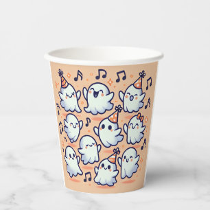 A cute "ghost dance party" paper cup