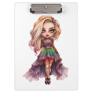 A Cute Girl Halloween Design Collection 11 Clipboard