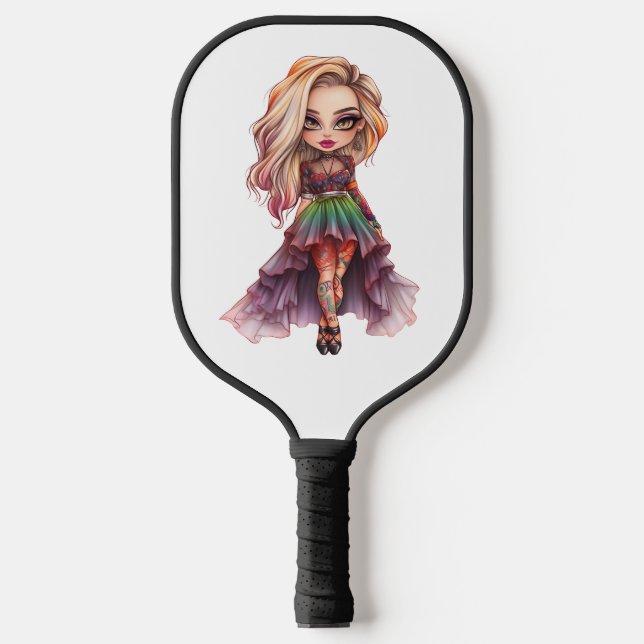 A Cute Girl Halloween Design Collection 11 Pickleball Paddle (Front)