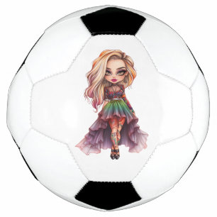 A Cute Girl Halloween Design Collection 11 Soccer Ball