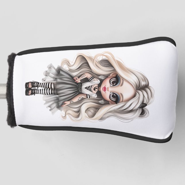 A Cute Girl Halloween Design Collection 12 Golf Head Cover (Front)