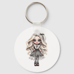 A Cute Girl Halloween Design Collection 12 Key Ring