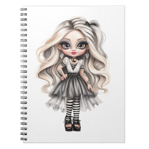 A Cute Girl Halloween Design Collection 12 Notebook