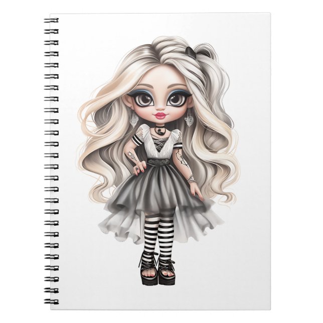 A Cute Girl Halloween Design Collection 12 Notebook (Front)