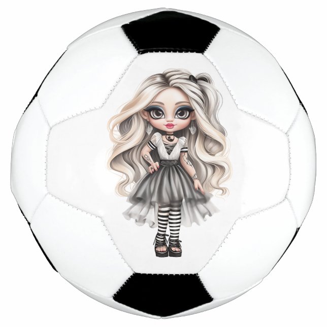 A Cute Girl Halloween Design Collection 12 Soccer Ball (Front)