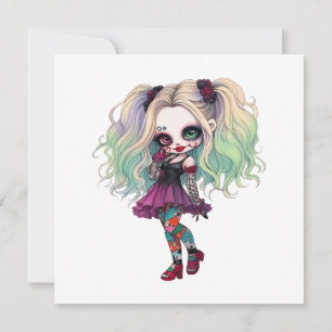 A Cute Girl Halloween Design Collection 13 Invitation