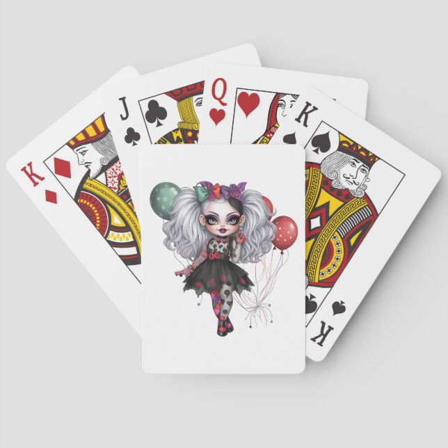 A Cute Girl Halloween Design Collection 14 Playing Cards (Back)