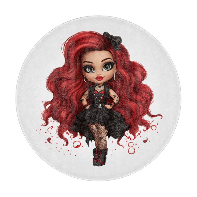 A Cute Girl Halloween Design Collection 16 Cutting Board (Front)