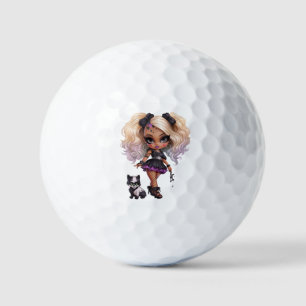 A Cute Girl Halloween Design Collection 8 Golf Balls