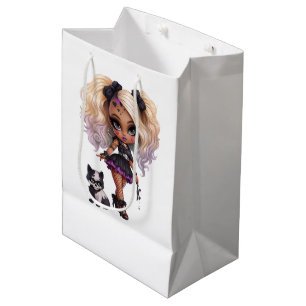 A Cute Girl Halloween Design Collection 8 Medium Gift Bag