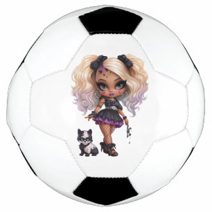 A Cute Girl Halloween Design Collection 8 Soccer Ball