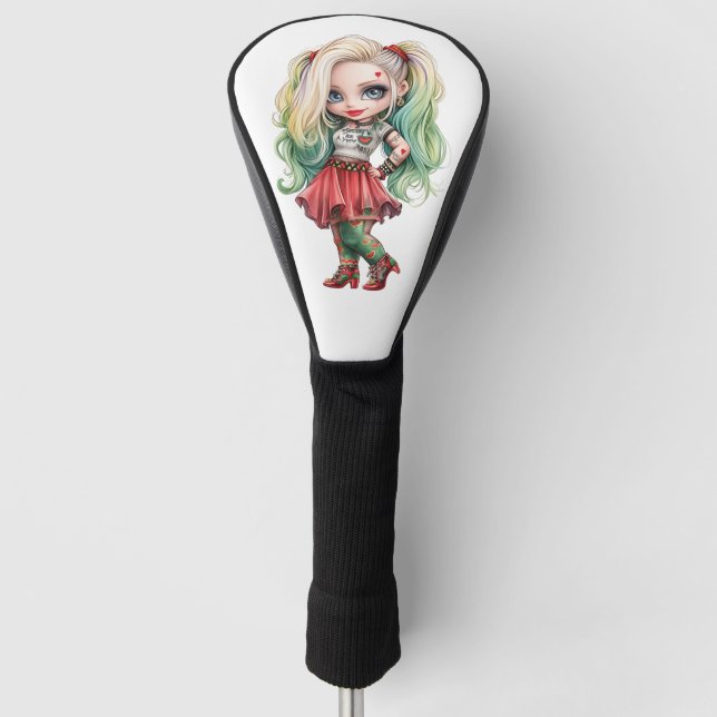 A Cute Girl Halloween Design Collection 9 Golf Head Cover (Front)