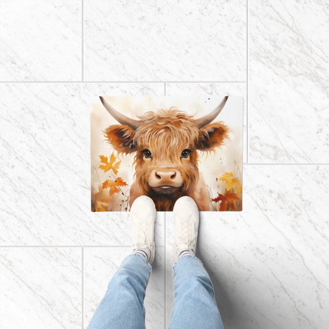 A Cute Highland Cow Series Design 1 Doormat (Indoor)