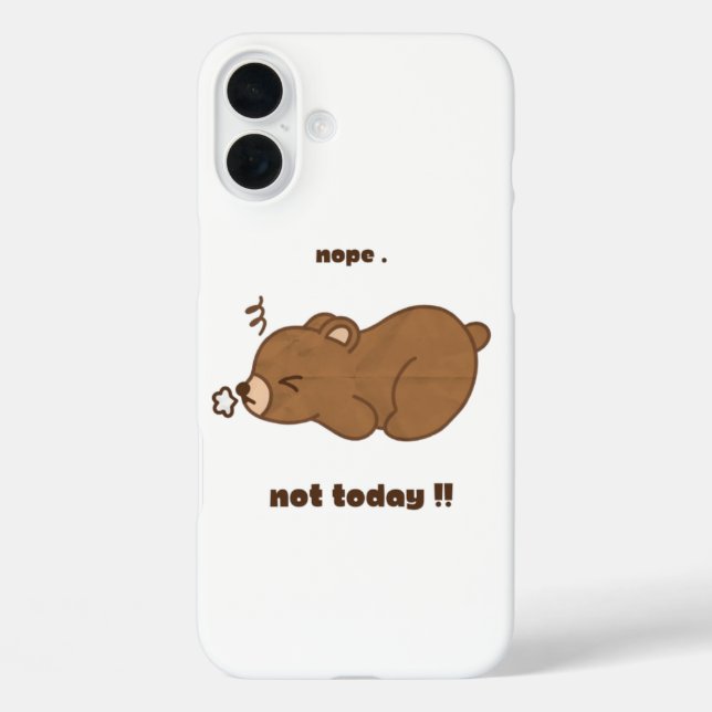 A cute lazy bear Case-Mate iPhone case (Back)