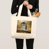 A Cute little Barn Owl Fantasy Large Tote Bag (Front (Product))