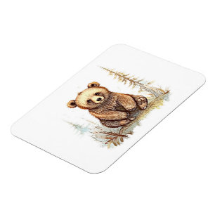 A cute little bear - Artistic illustration design Magnet